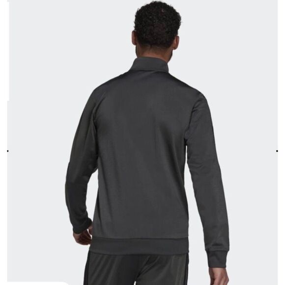 Adidas Men Gray Essential Three Stripe Zip Front Jacket Size XL - Picture 2 of 13